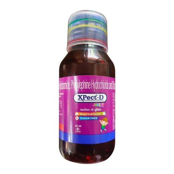 XPECT D JUNIOR SUGAR FREE MIXED FRUIT FLAVOUR Syrup 60ml