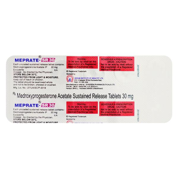 MEPRATE SR 30 Tablet 10's