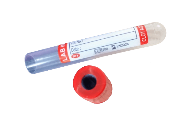 Lab India Clot Activator Vaccum Blood Collection Tube - Global Surgicals