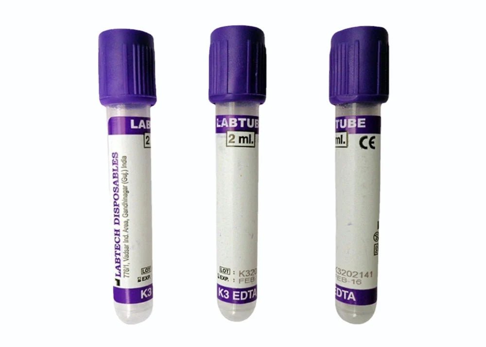 Labtech K3 EDTA Non Vacuum Blood Collection Tube - Global Surgicals