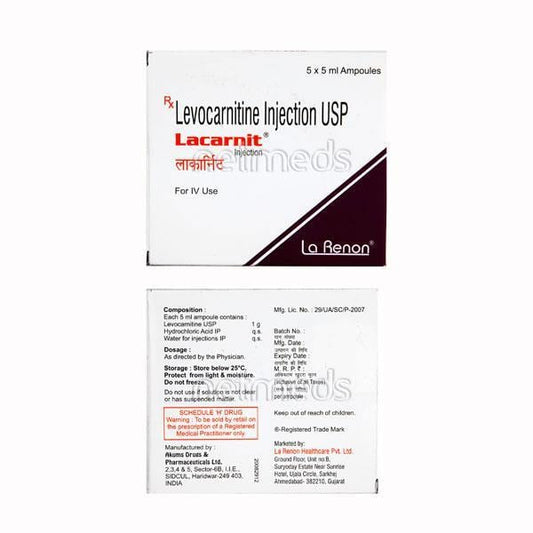 Lacarnit Injection 5ml - Global Surgicals