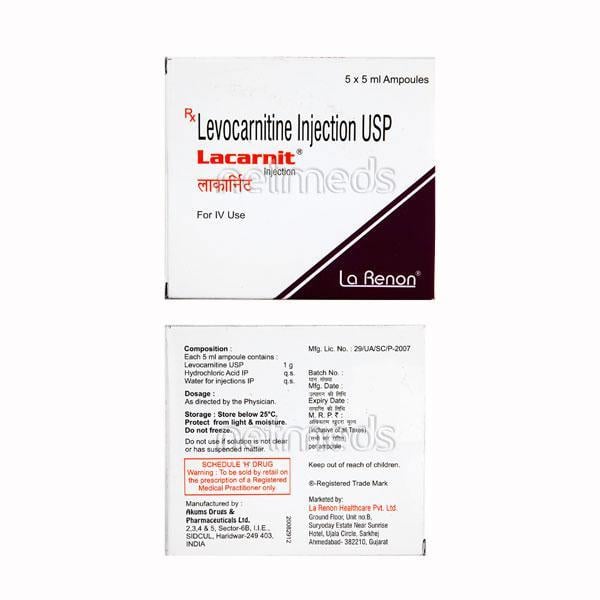 Lacarnit Injection 5ml - Global Surgicals