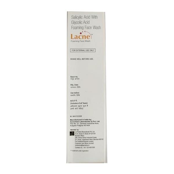 LACNE FOAMING Face Wash 60ml - Global Surgicals