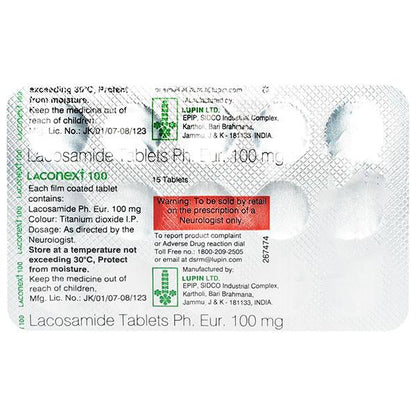 LACONEXT 100 Tablet 15's - Global Surgicals