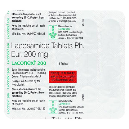 LACONEXT 200 Tablet 15's - Global Surgicals