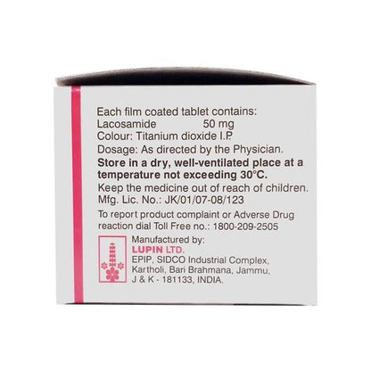 Laconext 50mg Tablet 10'S - Global Surgicals