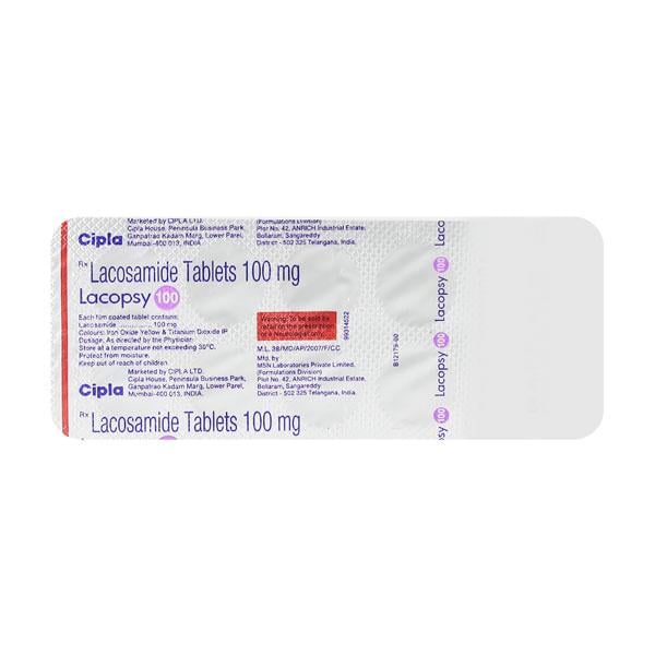 Lacopsy 100mg Tablet 10'S - Global Surgicals