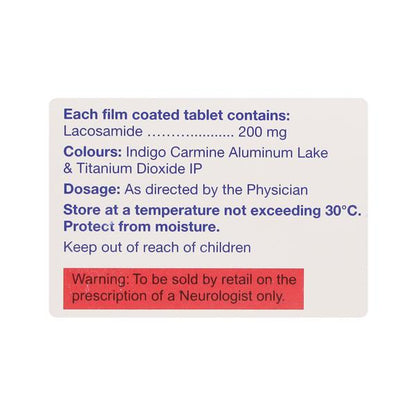 Lacopsy 200mg Tablet 10'S - Global Surgicals