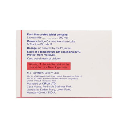 Lacopsy 200mg Tablet 10'S - Global Surgicals