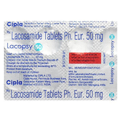 Lacopsy 50 Tablet 10'S - Global Surgicals