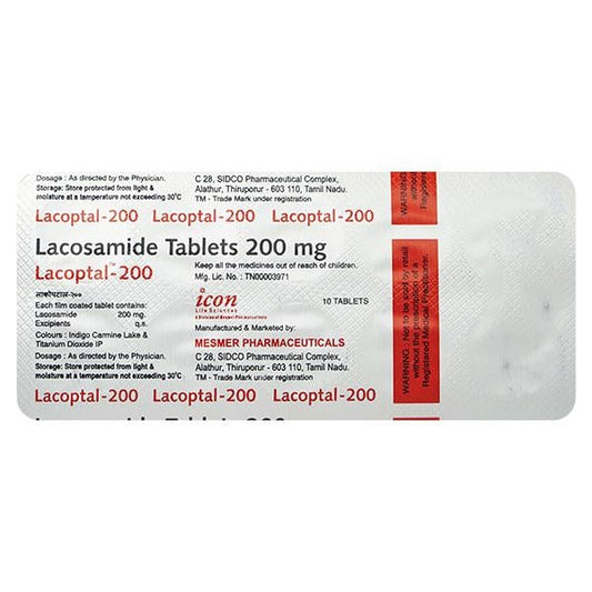 LACOPTAL 200mg Tablet 10's - Global Surgicals