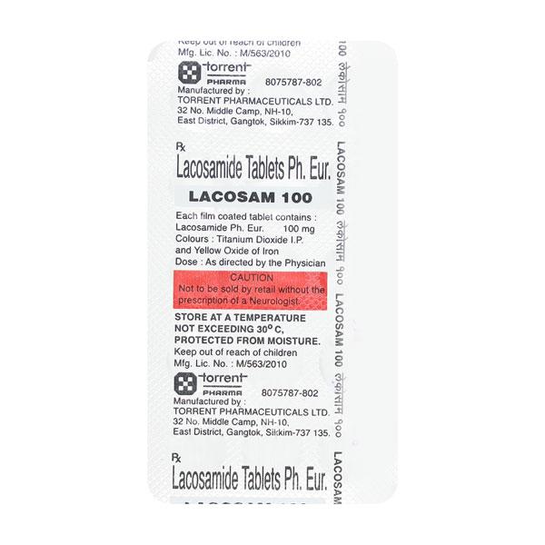 LACOSAM 100mg Tablet 15's - Global Surgicals