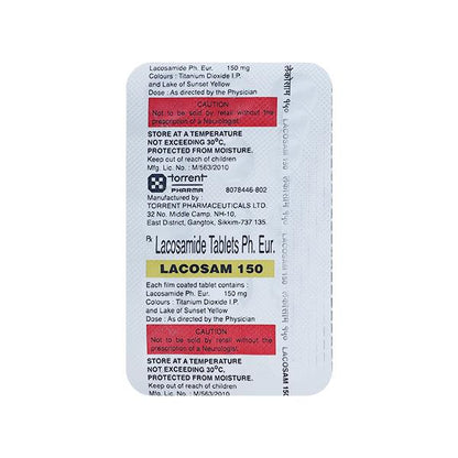 LACOSAM 150 Tablet 15's - Global Surgicals