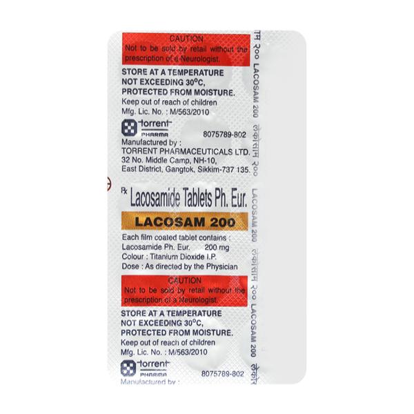 LACOSAM 200mg Tablet 15's - Global Surgicals