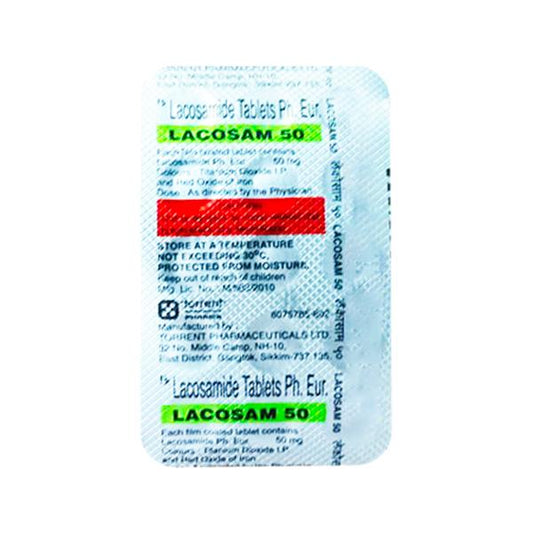 LACOSAM 50 Tablet 15's - Global Surgicals