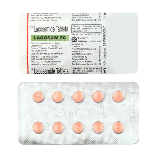 Lacosam 50mg Tablet 10'S - Global Surgicals