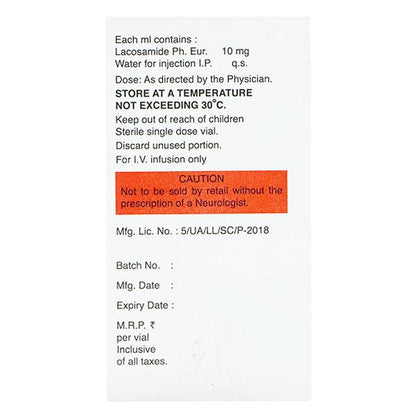 Lacosam Injection 20ml - Global Surgicals