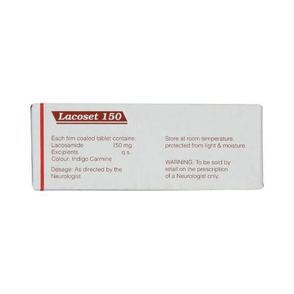 Lacoset 150mg Tablet 10'S - Global Surgicals