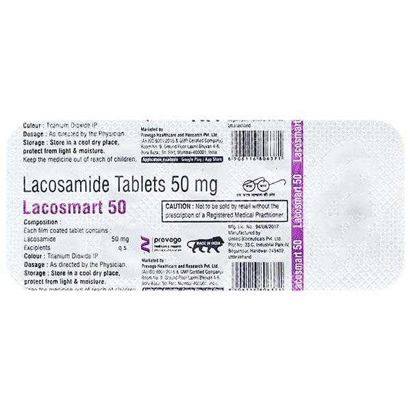 LACOSMART 50 Tablet 10's - Global Surgicals