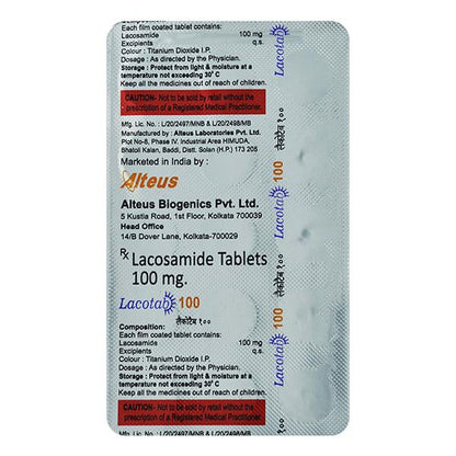 LACOTAB 100 Tablet 15's - Global Surgicals