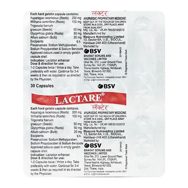 Lactare Capsule 30'S - Global Surgicals