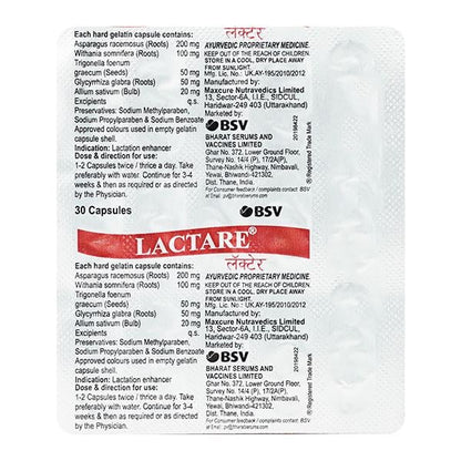 Lactare Capsule 30'S - Global Surgicals