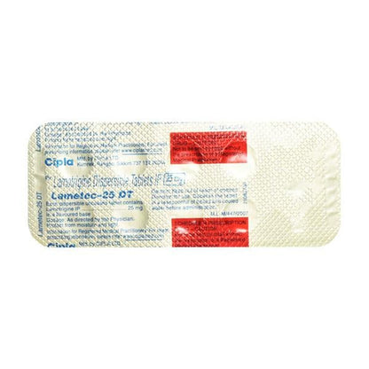 Lametec DT 25mg Tablet 10'S - Global Surgicals