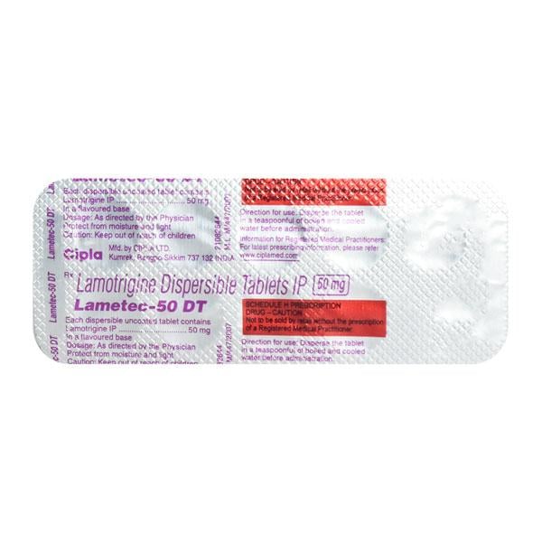 Lametec DT 50mg Tablet 10'S - Global Surgicals
