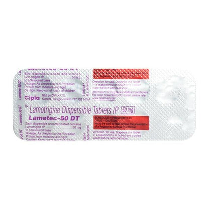 Lametec DT 50mg Tablet 10'S - Global Surgicals