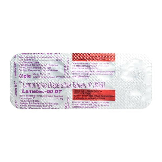 Lametec DT 50mg Tablet 10'S - Global Surgicals