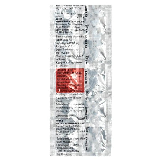 Lamez 50mg Tablet 10'S - Global Surgicals