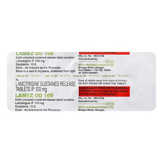 Lamez OD 100mg Tablet 10'S - Global Surgicals