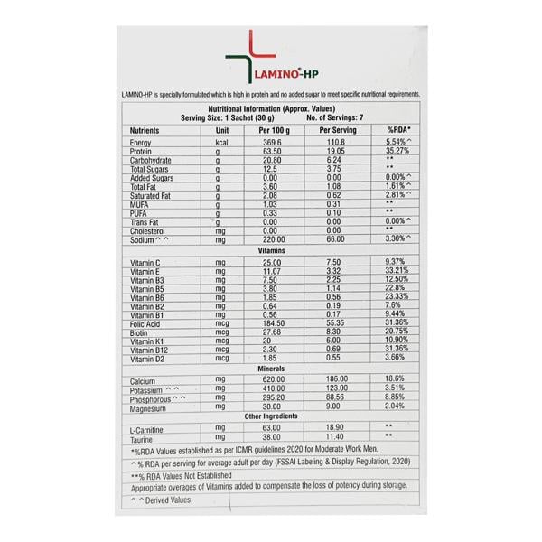 Lamino HP Mango Flavour Sachet 7X30gm - Global Surgicals