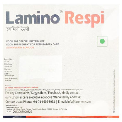 Lamino Respi Strawberry Flavour Powder 200gm - Global Surgicals