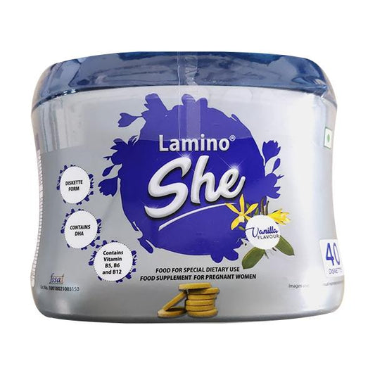 LAMINO SHE VANILLA FLAVOUR Diskettes 40's - Global Surgicals