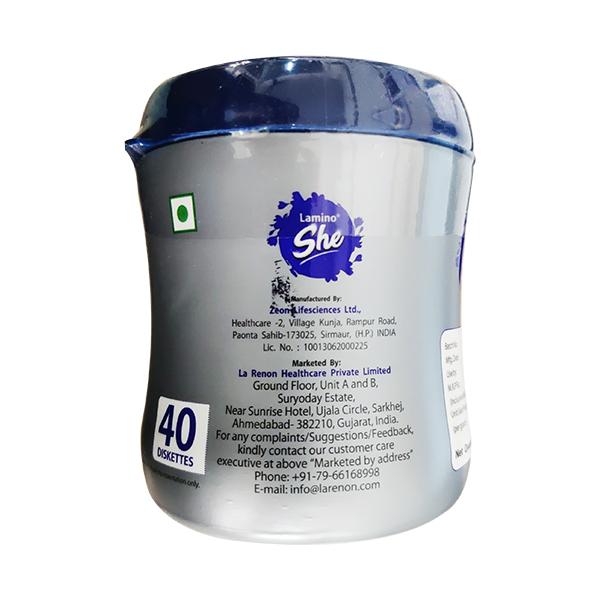 LAMINO SHE VANILLA FLAVOUR Diskettes 40's - Global Surgicals