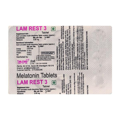 LAMREST 3 Tablet 15's - Global Surgicals