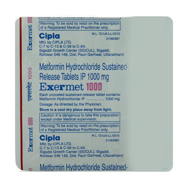 Exermet 1000 Tablet 15'S