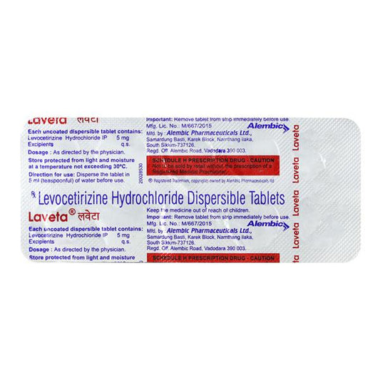 Laveta 5mg Tablet 10'S - Global Surgicals