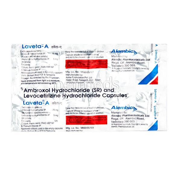 Laveta A Capsule 10'S - Global Surgicals