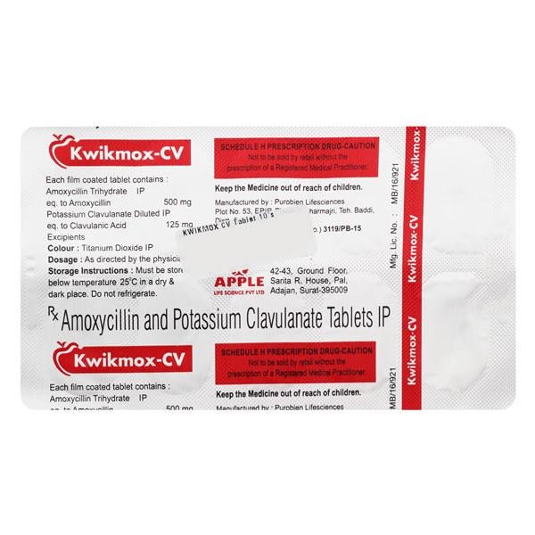 KWIKMOX CV Tablet 10's