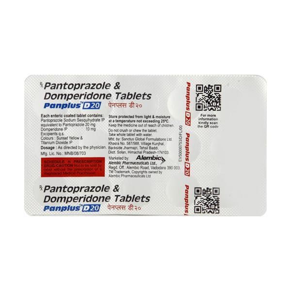 Panplus D 20mg Tablet 15'S