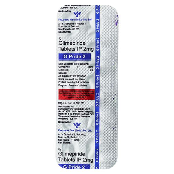 GPRIDE 2mg Tablet 10's
