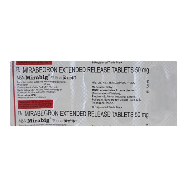 MSN Mirabig 50mg Tablet 10'S