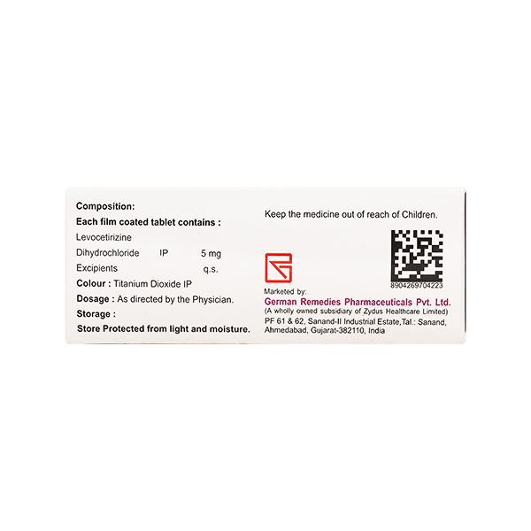 Lecet 5mg Tablet 10'S - Global Surgicals