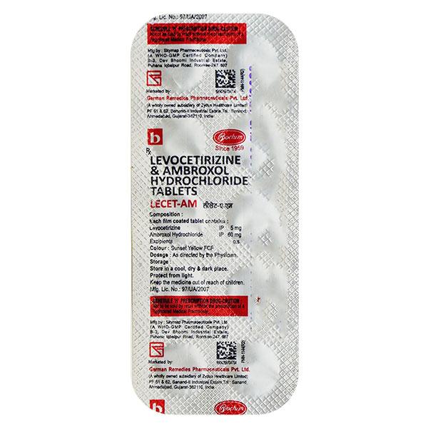 LECET AM Tablet 10's - Global Surgicals