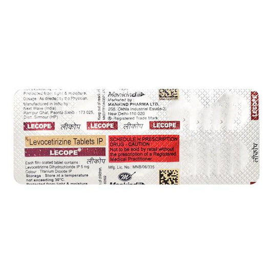 Lecope 5mg Tablet 10'S - Global Surgicals