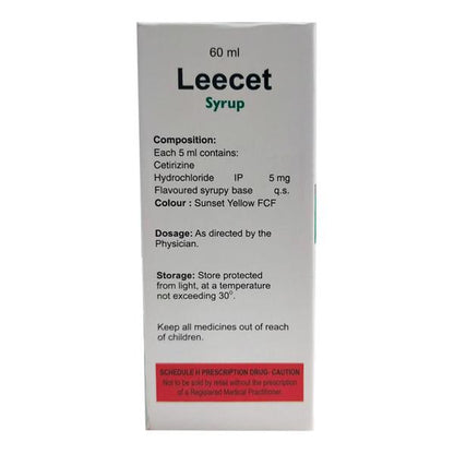 LEECET Syrup 60ml - Global Surgicals