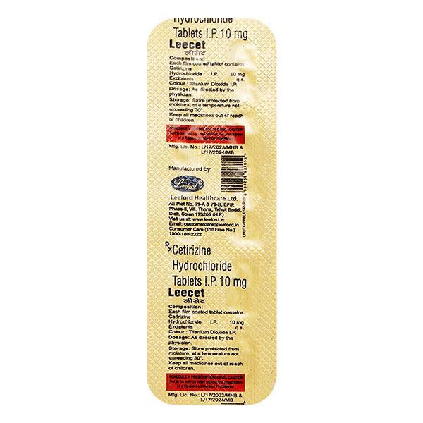 LEECET Tablet 10's - Global Surgicals