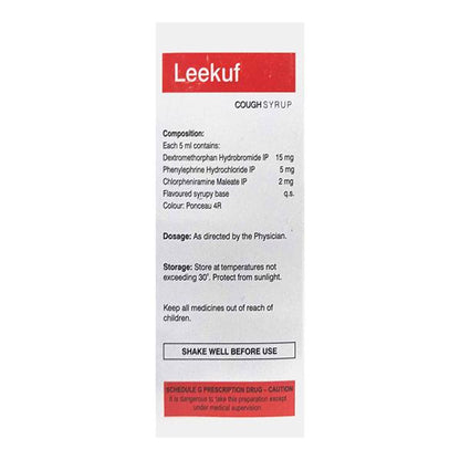 LEEKUF COUGH Syrup 100ml - Global Surgicals